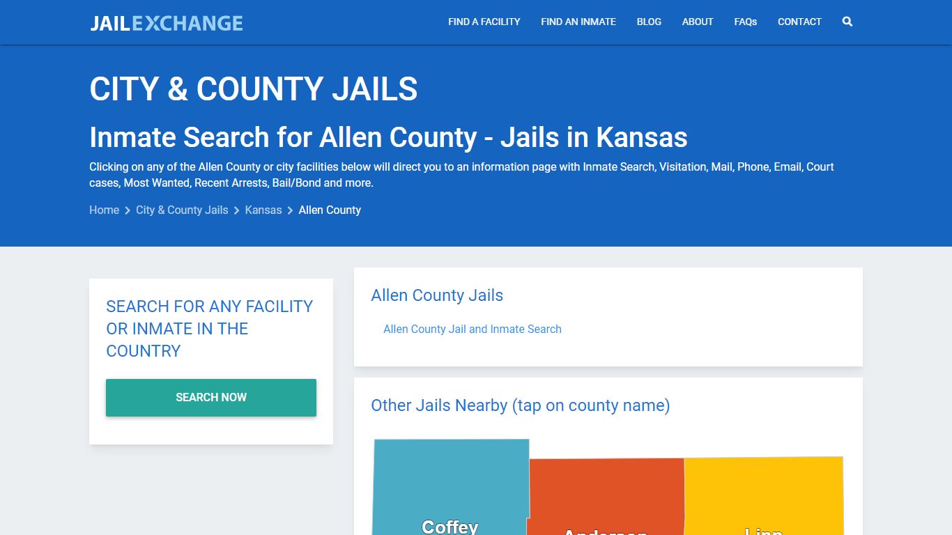 Inmate Search for Allen County | Jails in Kansas - Jail Exchange